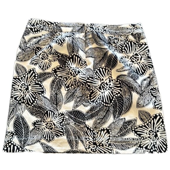 J. Crew Polynesian Floral Linen Blend Skirt Size 4 - Picture 2 of 10